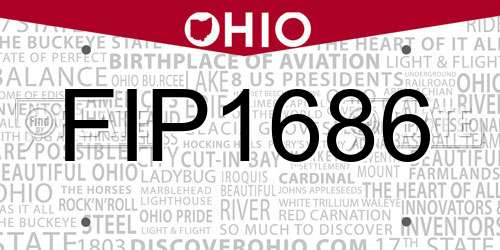 FIP1686 Ohio License Plate