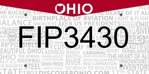FIP3430 Ohio License Plate