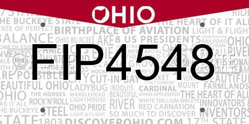 FIP4548 Ohio License Plate