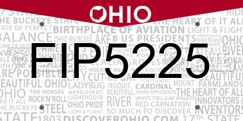 FIP5225 Ohio License Plate