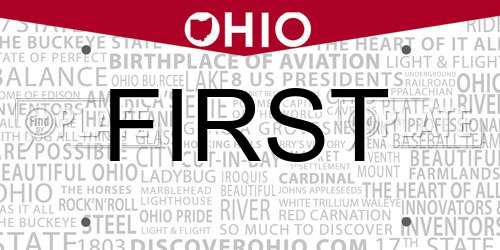 FIRST Ohio License Plate