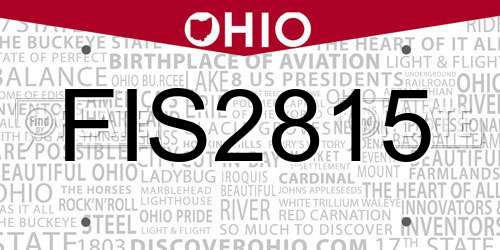 FIS2815 Ohio License Plate