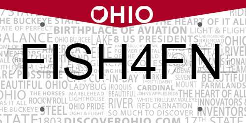 FISH4FN Ohio License Plate