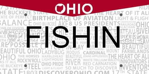 FISHIN Ohio License Plate