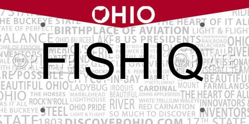 FISHIQ Ohio License Plate