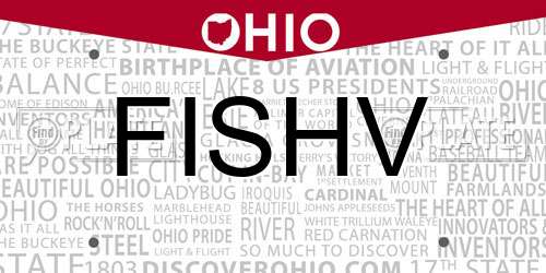 FISHV Ohio License Plate