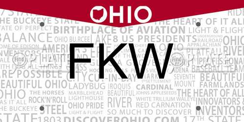 FKW Ohio License Plate
