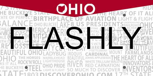 FLASHLY Ohio License Plate