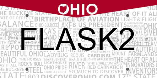 FLASK2 Ohio License Plate
