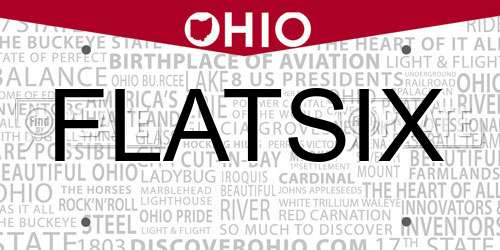 FLATSIX Ohio License Plate