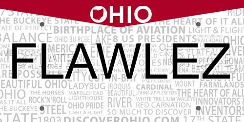 FLAWLEZ Ohio License Plate