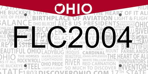 FLC2004 Ohio License Plate