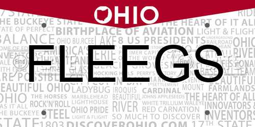 FLEEGS Ohio License Plate
