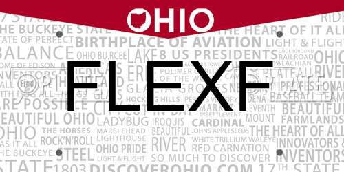 FLEXF Ohio License Plate