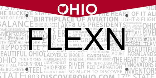 FLEXN Ohio License Plate