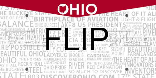 FLIP Ohio License Plate