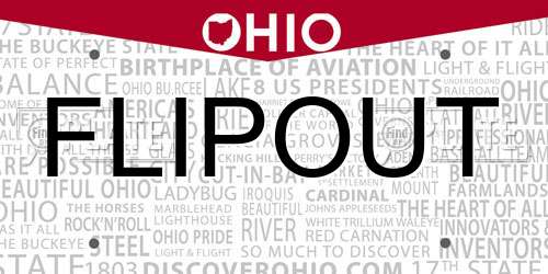 FLIPOUT Ohio License Plate