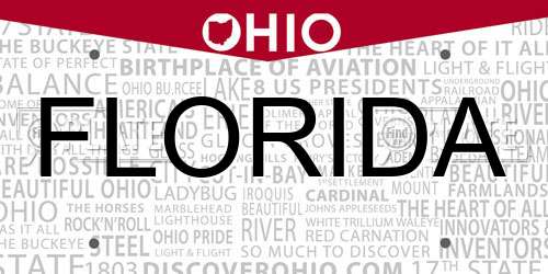 FLORIDA Ohio License Plate