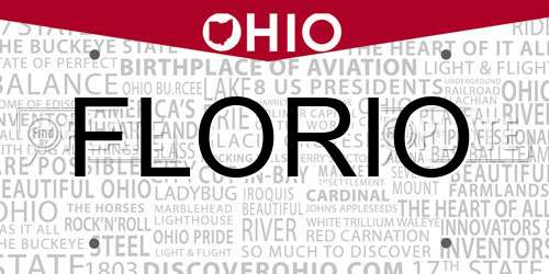 FLORIO Ohio License Plate
