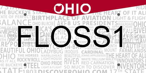 FLOSS1 Ohio License Plate