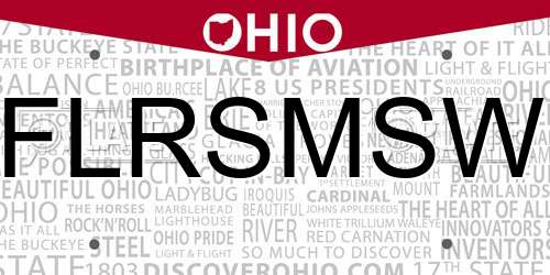 FLRSMSW Ohio License Plate