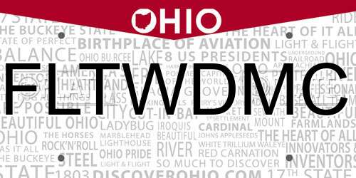 FLTWDMC Ohio License Plate