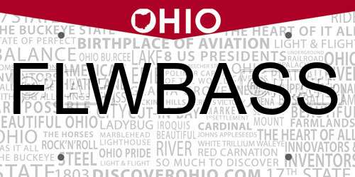 FLWBASS Ohio License Plate