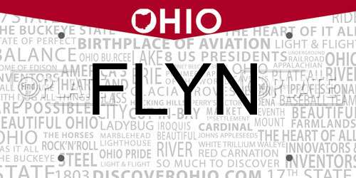 FLYN Ohio License Plate