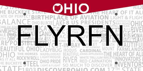FLYRFN Ohio License Plate