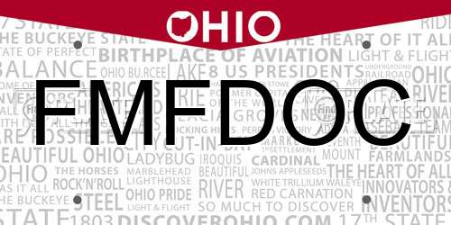 FMFDOC Ohio License Plate
