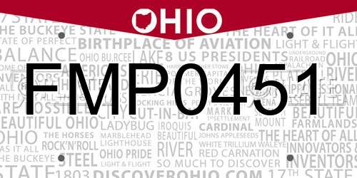 FMP0451 Ohio License Plate