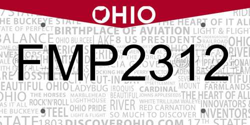 FMP2312 Ohio License Plate