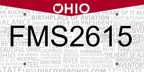 FMS2615 Ohio License Plate