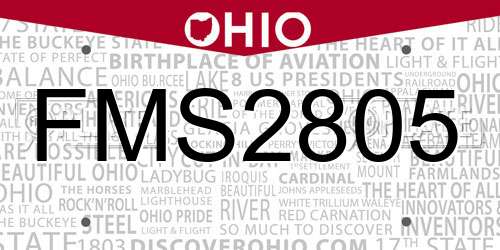 FMS2805 Ohio License Plate