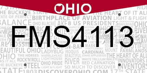 FMS4113 Ohio License Plate