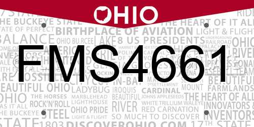 FMS4661 Ohio License Plate