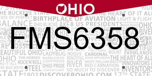 FMS6358 Ohio License Plate