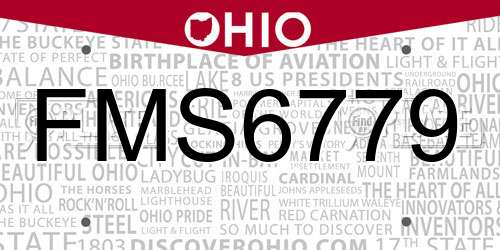 FMS6779 Ohio License Plate