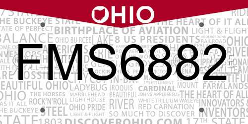 FMS6882 Ohio License Plate