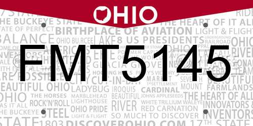 FMT5145 Ohio License Plate
