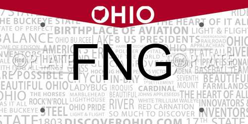 FNG Ohio License Plate
