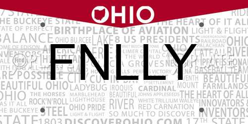 FNLLY Ohio License Plate