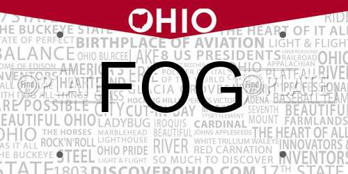 FOG Ohio License Plate