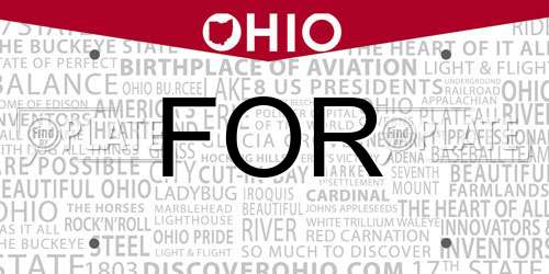 FOR Ohio License Plate
