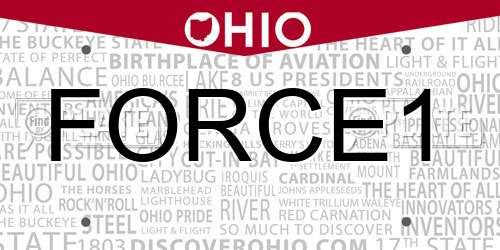 FORCE1 Ohio License Plate