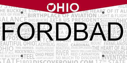 FORDBAD Ohio License Plate