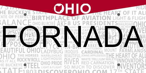 FORNADA Ohio License Plate
