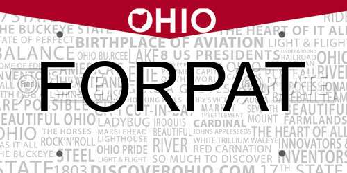 FORPAT Ohio License Plate