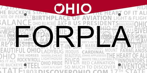 FORPLA Ohio License Plate