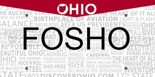 FOSHO Ohio License Plate